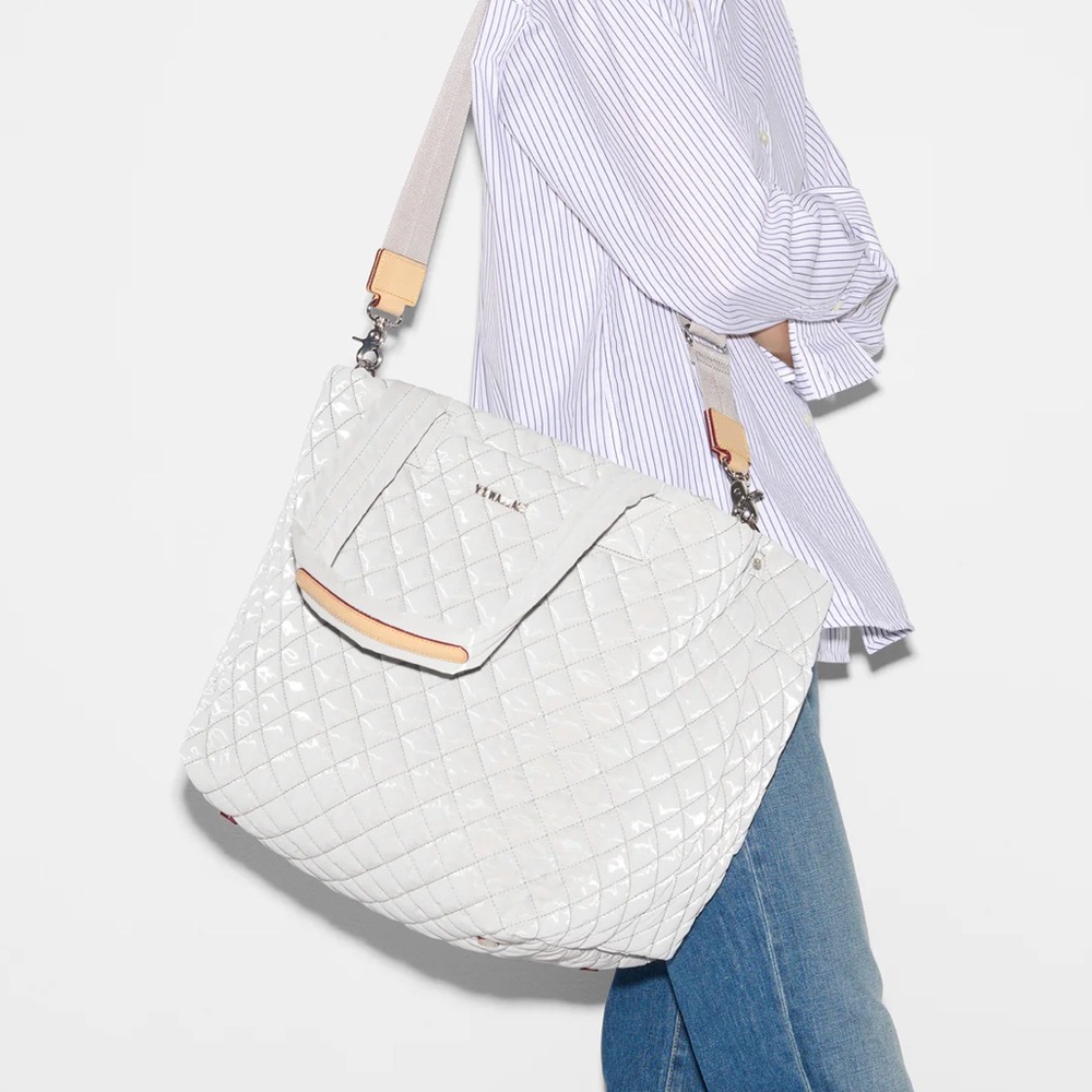 MZ Wallace Pebble Liquid Medium Metro Tote Deluxe